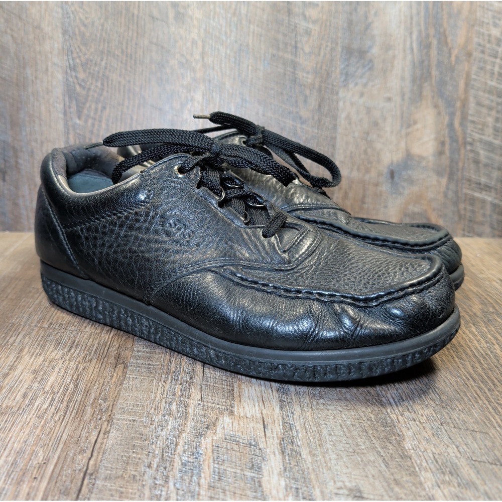 SAS Pathfinder Shoes Sneakers Mens 12 W Black Pebbled Leather COMFORT USA